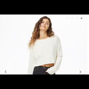 Forever 21 Cream Sweater Crop Top